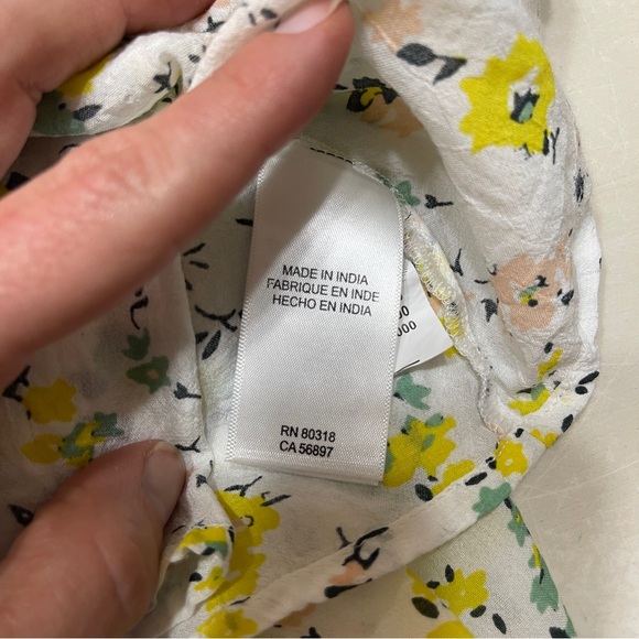 Lucky Brand Floral Blouse with Yellow and Black - Picture 4 of 6